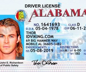 Alabama (AL) – Drivers License PSD Template Download