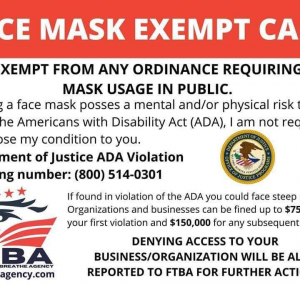 Face Mask Exemption Card