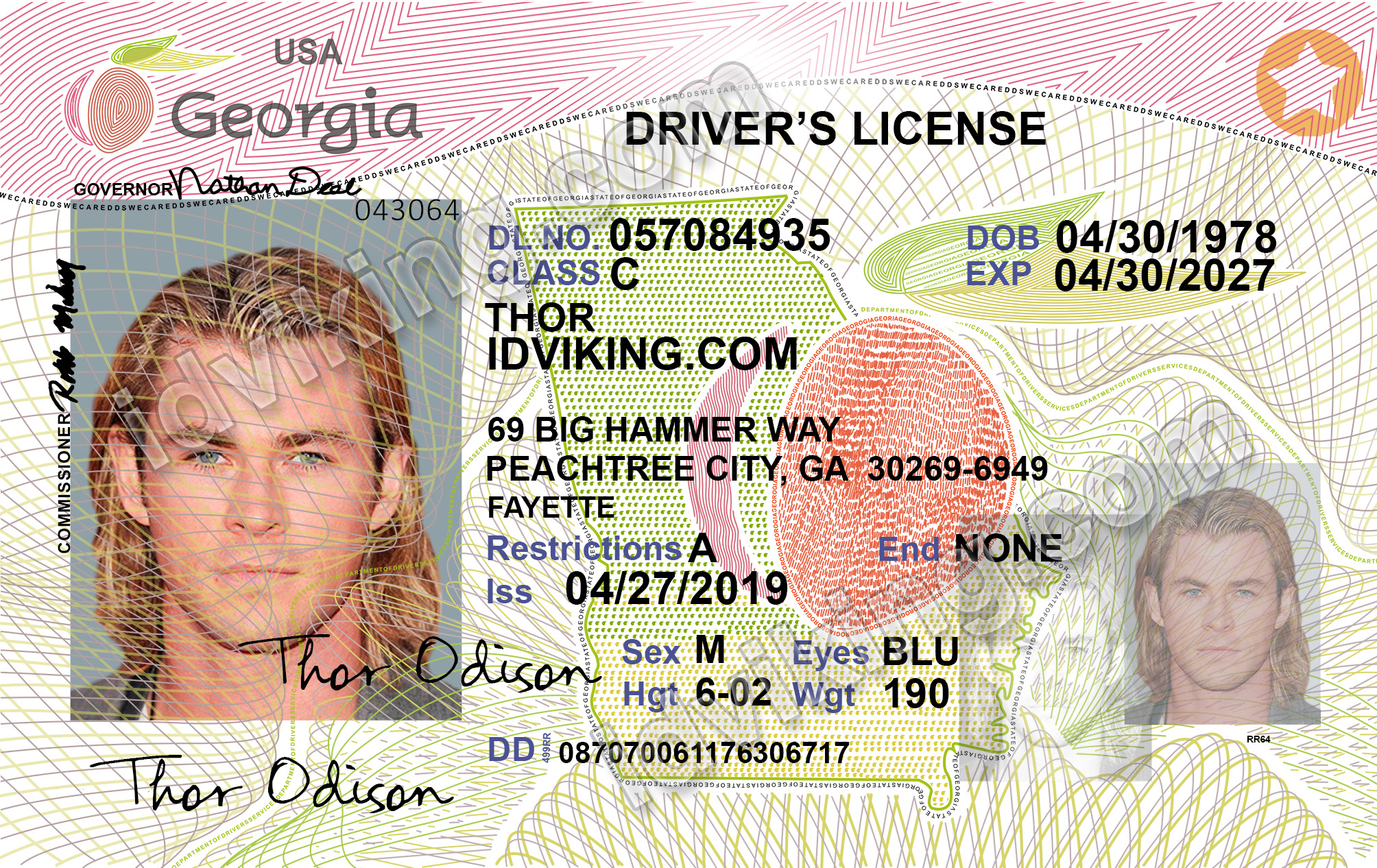 Georgia (GA) Drivers License- Scannable Fake ID
