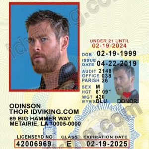 Louisiana U21 (LA) – Drivers License PSD Template Download