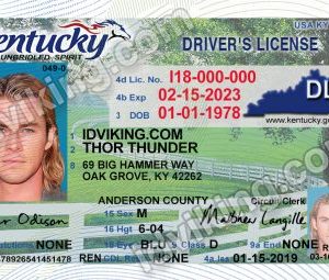 Kentucky (KY) – Drivers License PSD Template Download