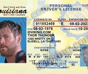 Louisiana (LA) – Drivers License PSD Template Download