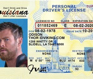 Louisiana (LA) Drivers License- Scannable Fake ID