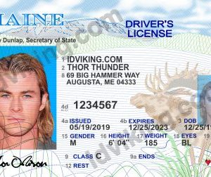 Maine (ME) – Drivers License PSD Template Download