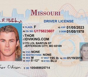 Missouri (MO) Drivers License- Scannable Fake ID