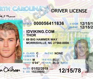 North Carolina (NC) – Drivers License PSD Template Download