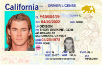 California NEW (CA) Drivers License- Scannable Fake ID
