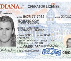 Indiana (IN) Drivers License- Scannable Fake ID