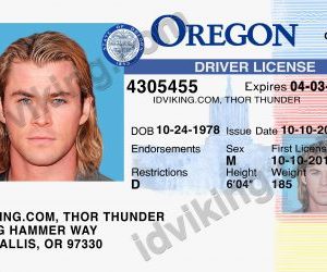 Oregon (OR) – Drivers License PSD Template Download