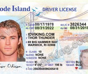 Rhode Island (RI) – Drivers License PSD Template Download