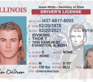 Illinois NEW (IL) Drivers License – Scannable Fake ID