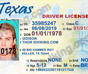 Texas (TX) – Drivers License PSD Template Download