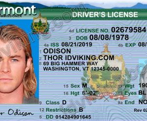 Vermont (VT) – Drivers License PSD Template Download